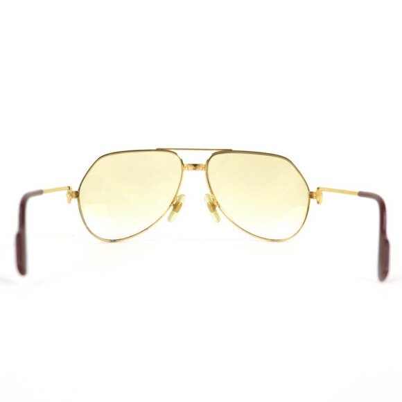 Cartier Trinity Two Bridge Teardrop Sunglasses Eyewear Gold Prescripti
